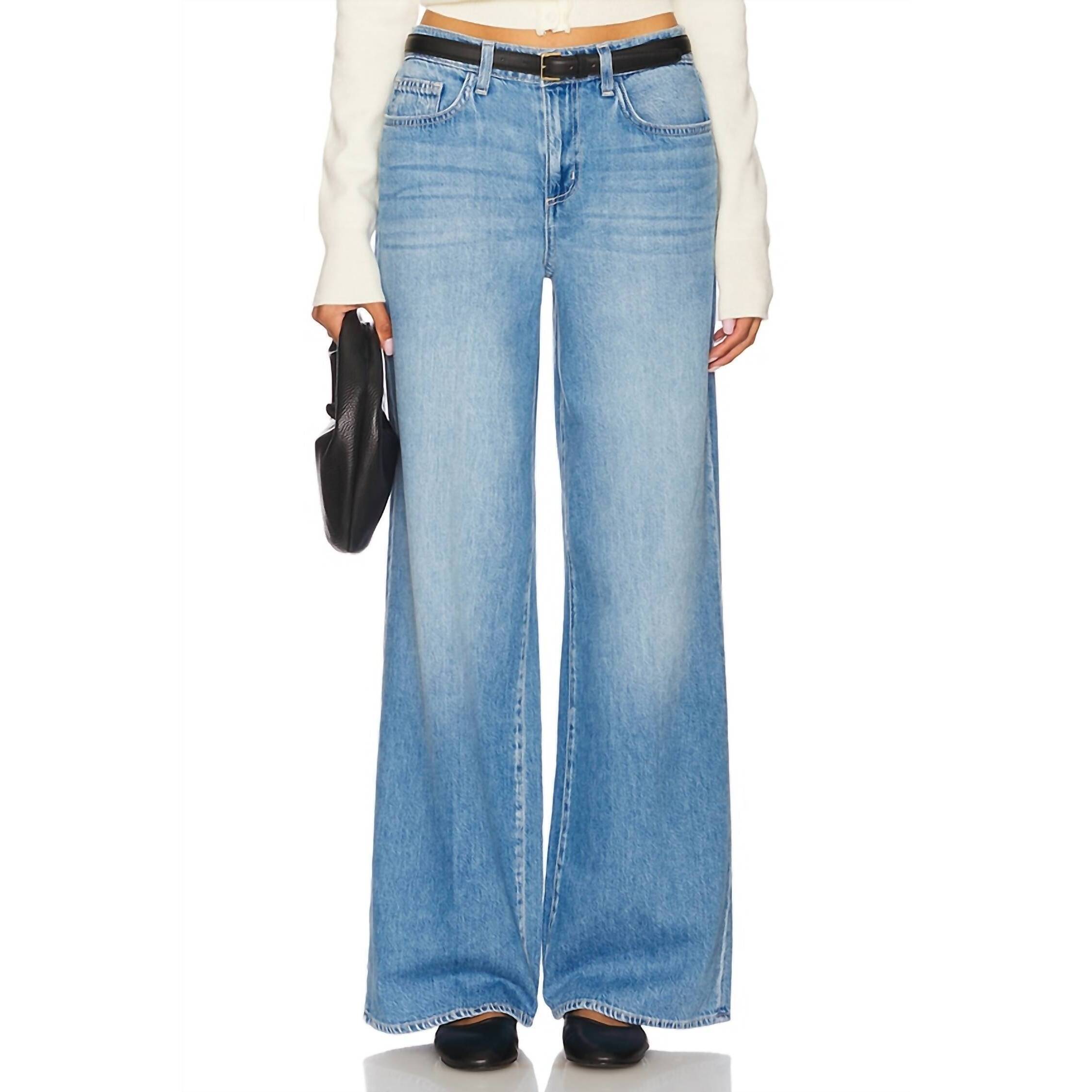 New L'agence Alicent Wide Leg Jean In Caster